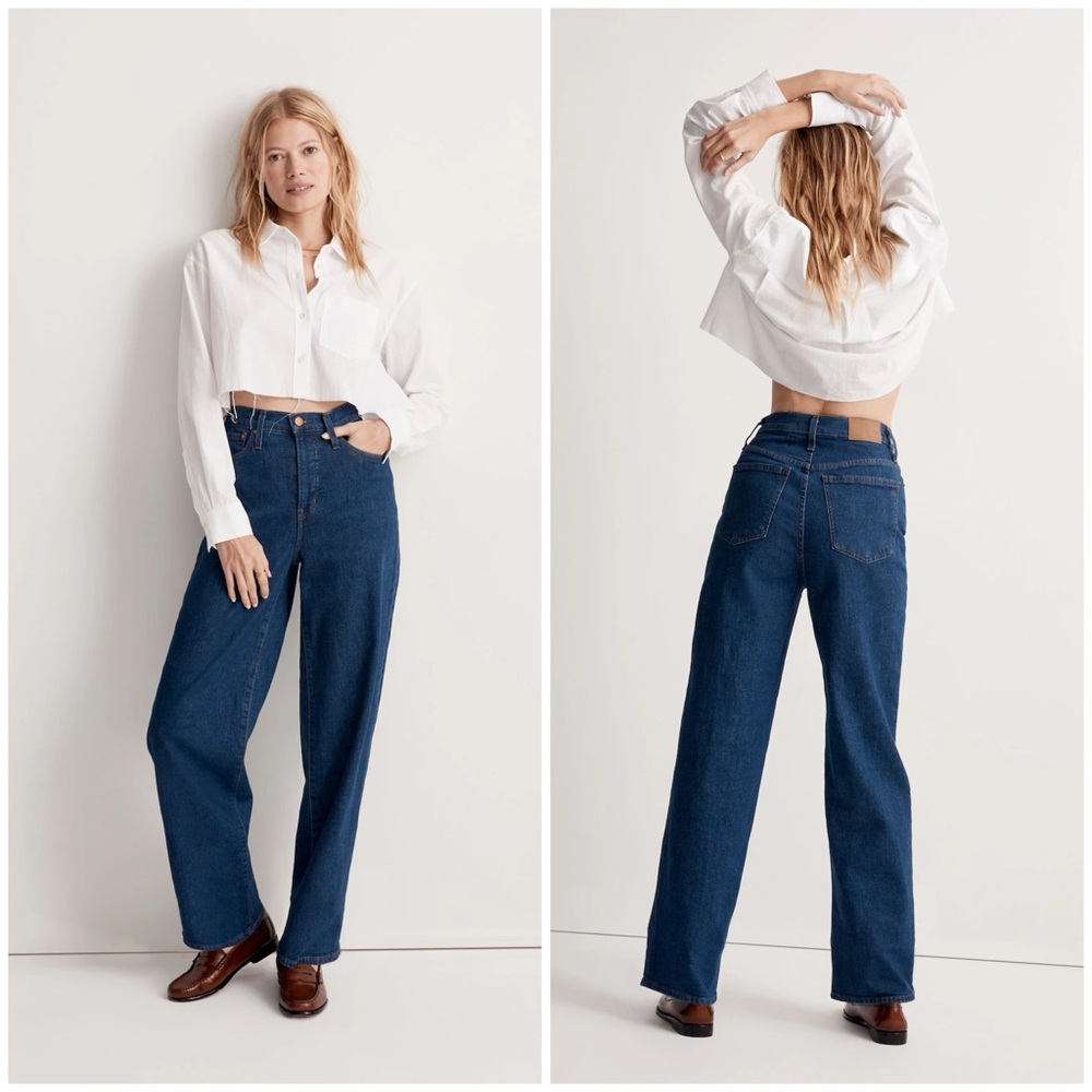 Madewell Dark Blue Wide-Leg Jeans